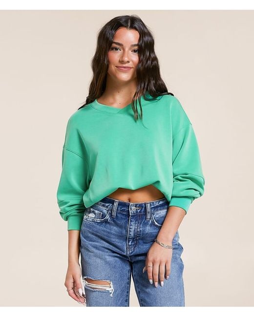 FITZ + EDDI Green Cropped Pullover