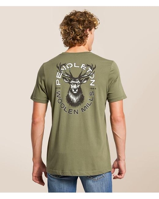 Pendleton Green Stag T-Shirt for men