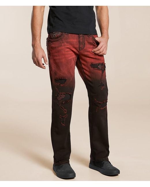 Rock Revival Red Philippe Straight Stretch Jean for men