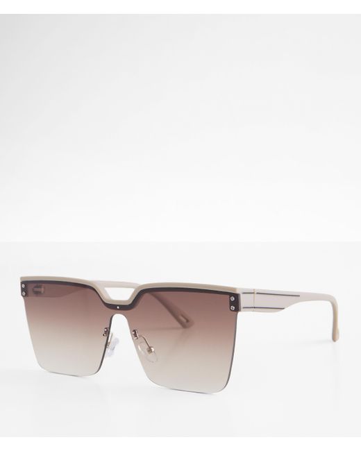 BKE White Trend Square Sunglasses