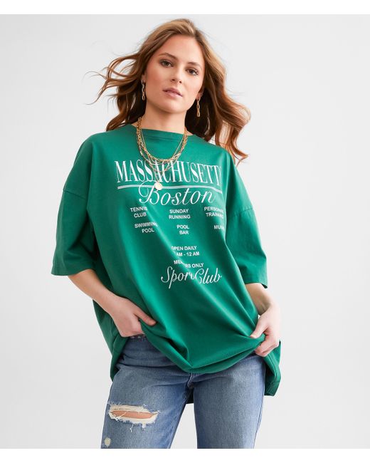 FITZ + EDDI Green Fitz + Eddi Boston Oversized T-shirt - One Size