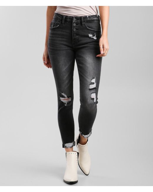 Kancan Black Kan Can High Rise Ankle Skinny Stretch Jean
