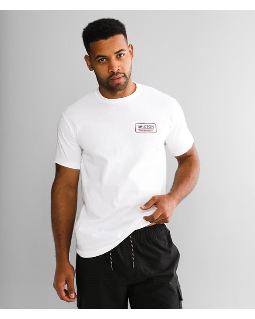 Brixton Palmer Proper T-shirt in White 