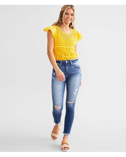 KanCan Signature;KanCan Blue Kan Can Signature High Rise Ankle Skinny Stretch Jean