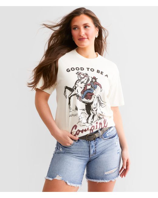 Ariat White Good To Be A Cowgirl T-shirt