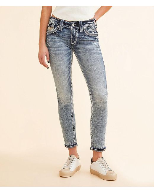 Rock Revival Adalin Low Rise Ankle Skinny Stretch Jean in Blue | Lyst