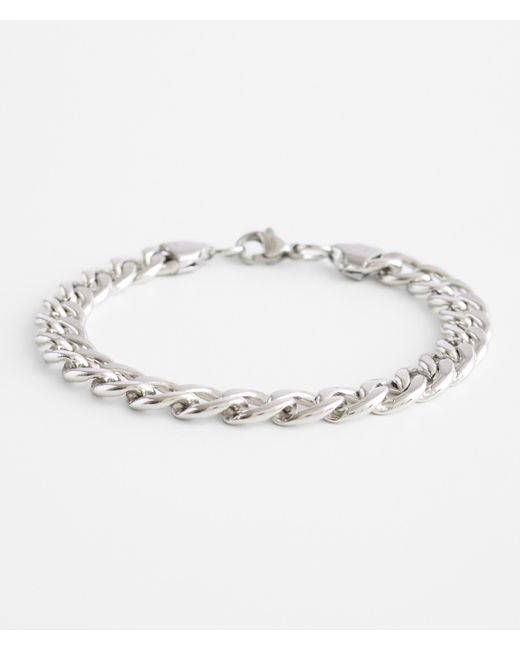 BKE Metallic Stainless Steel Chain Bracelet for men
