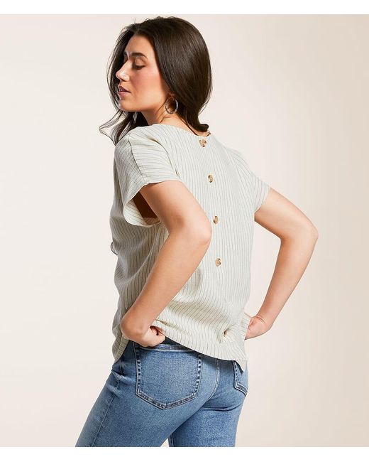 Blu Pepper Blue Striped Top