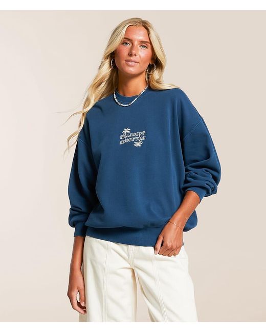 Billabong Blue Best Wishes Oversized Pullover