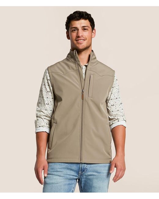 Gentry County Natural Brindle Softshell Vest for men