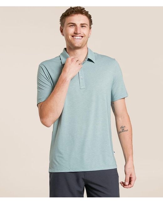 7 Diamonds Blue Nikos Performance Stretch Polo for men