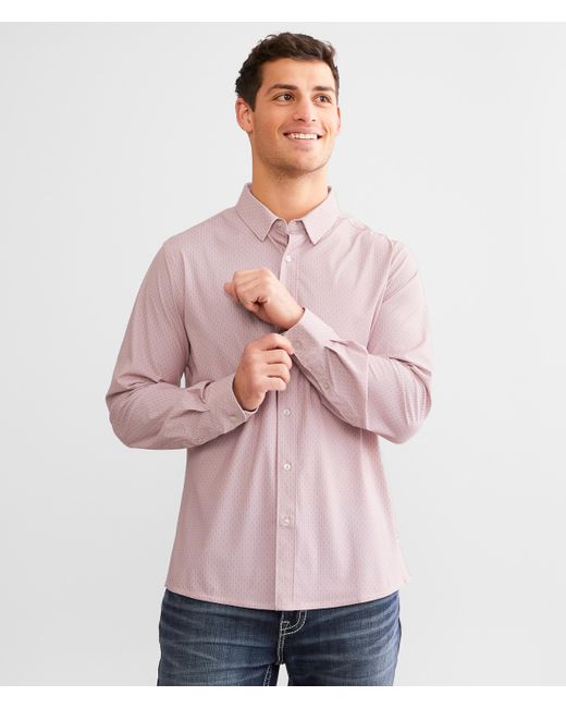 7 Diamonds Pink Elias Stretch Shirt for men