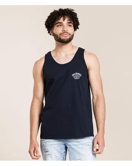 Changes Blue Jack Daniel's Bottle Logo Tank Top for men