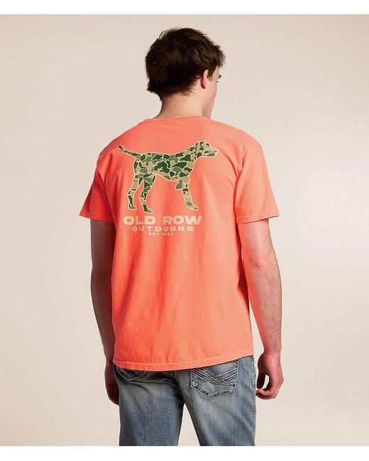Old Row Orange Camo Pointer T-Shirt for men