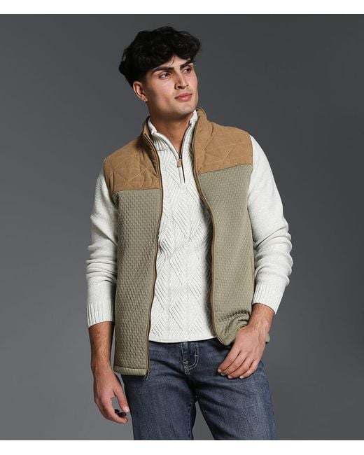 Outpost Makers Gray Corduroy Color Block Vest for men