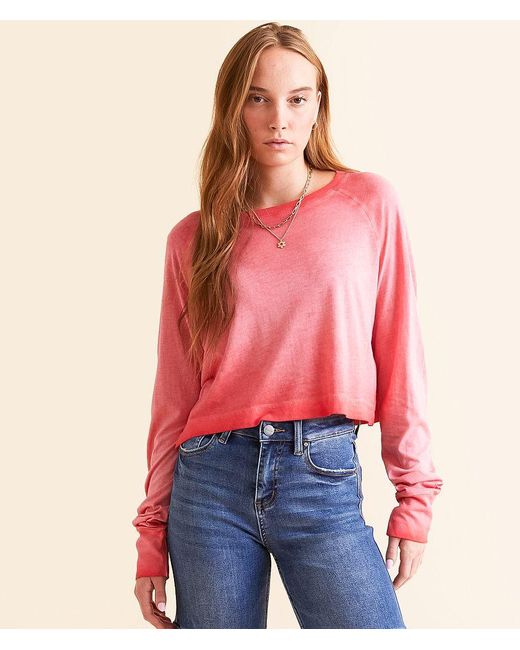 FITZ + EDDI Red Burnout Cropped Top