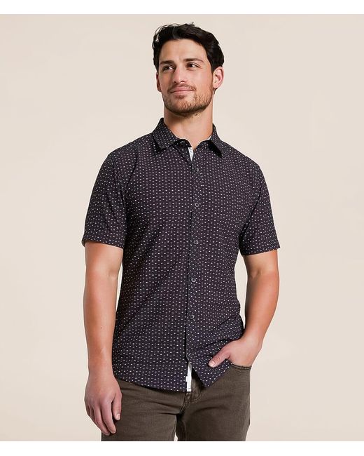 J.B. Holt Blue Geo Tailored Performance Stretch Shirt for men