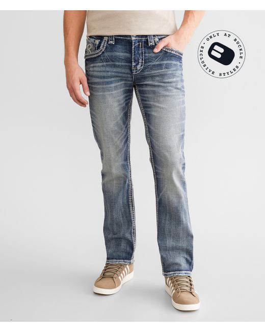 Rock Revival Blue Jase Straight Stretch Jean for men