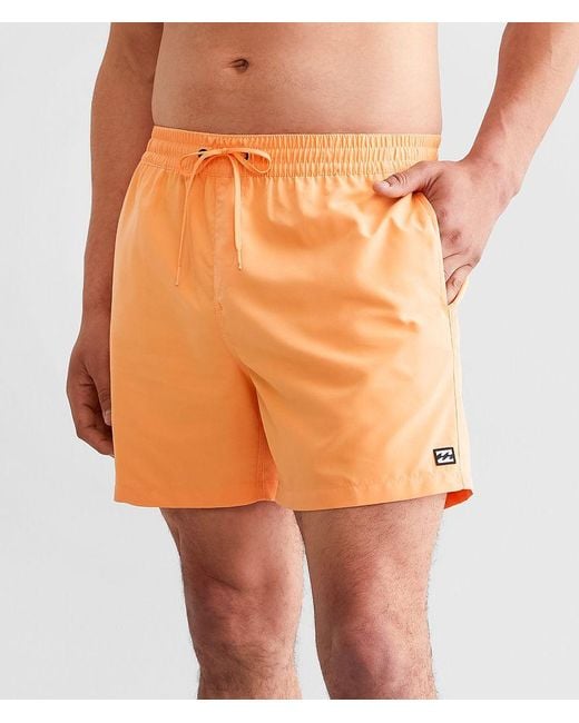 Billabong Orange All Day Layback Swim Trunks for men