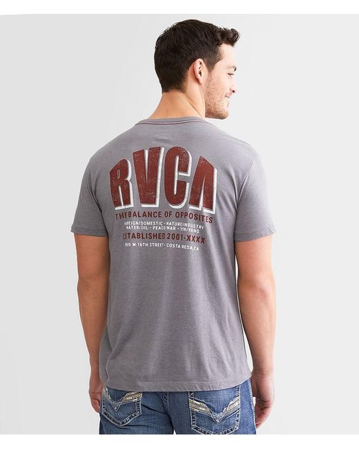 RVCA Gray Arc Upper T-Shirt for men