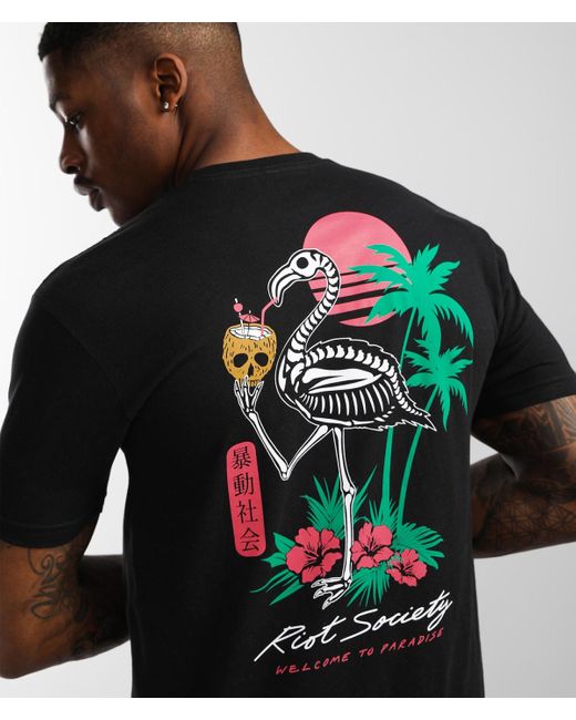 Riot Society Flamingo Skeleton T-shirt 