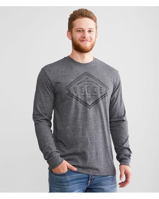 Veece Gray Uncharted Split T-Shirt for men