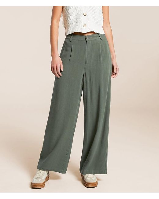 Z Supply Green Vista Linen Blend Trouser Pant