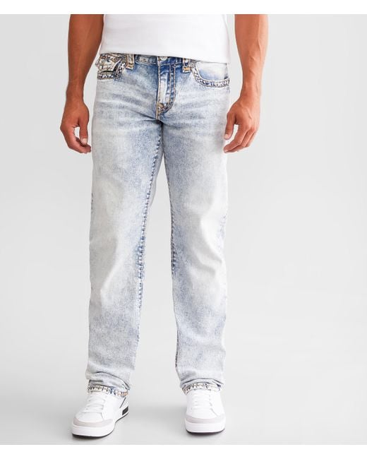 True Religion Ricky Relaxed Straight Stretch Jean in Blue for Men | Lyst