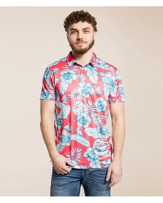 Departwest Red Matis Performance Polo for men