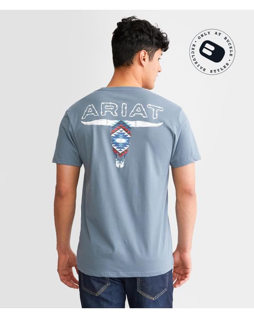Ariat Blue Barbed Southwest T-shirt for men