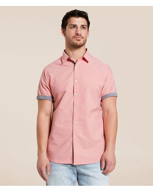 Departwest Pink Standard Solid Shirt for men