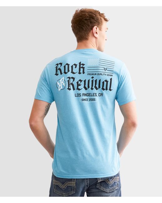 Rock Revival Blue Barnett T-shirt for men
