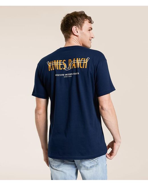 Kimes Ranch Blue Simple Layers T-Shirt for men
