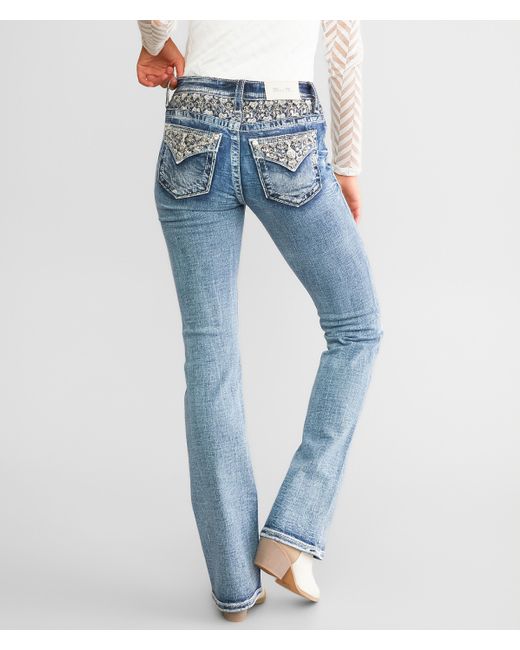 Miss Me Blue Mid-rise Boot Stretch Jean