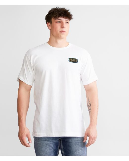 Brixton White Gasket T-shirt for men