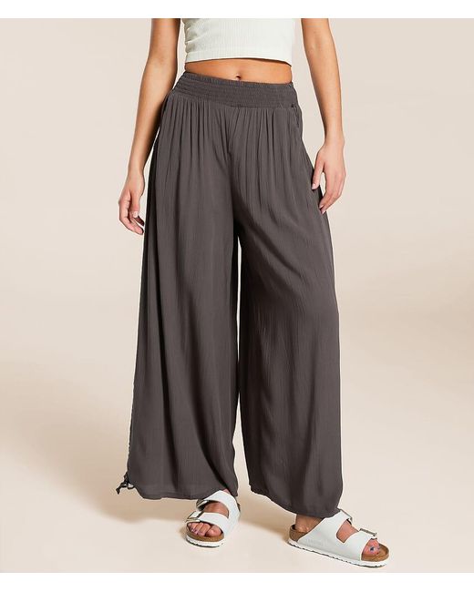 Angie Gray Crinkle Wide Leg Pant