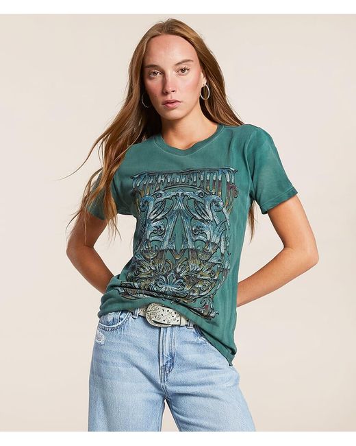 Affliction Blue A Frame Chrome T-Shirt