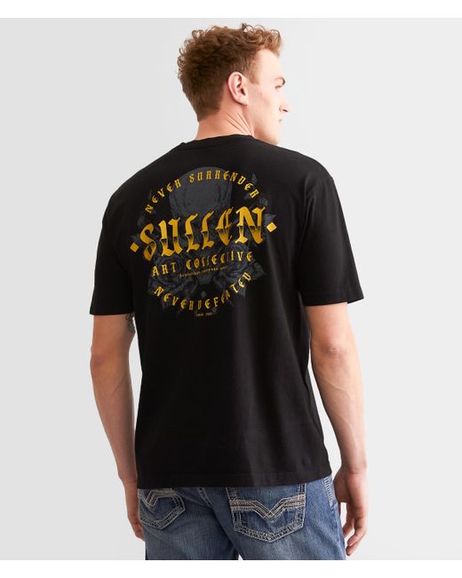 Sullen Black Never Defeated T-shirt for men