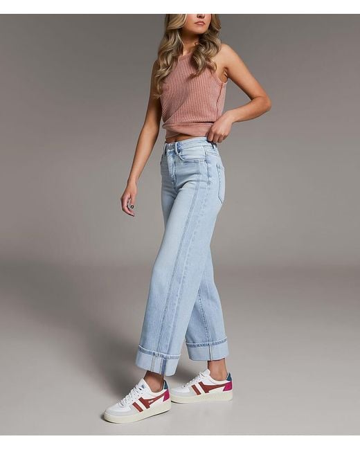 BKE Blue Billie Cropped Wide Leg Stretch Jean
