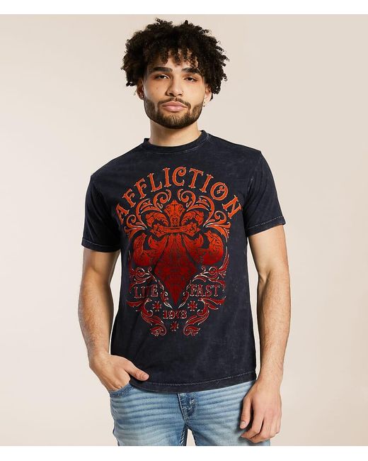 Affliction Red Truth & Consequence T-Shirt for men