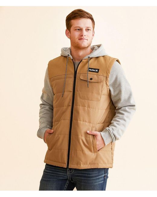 Hurley Natural Jenkins Canvas Hooded Jacket for men