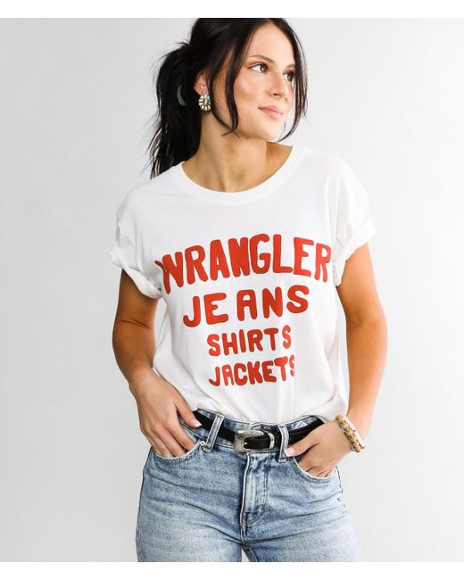 Wrangler Jeans Shirts & Jackets T-shirt in White | Lyst