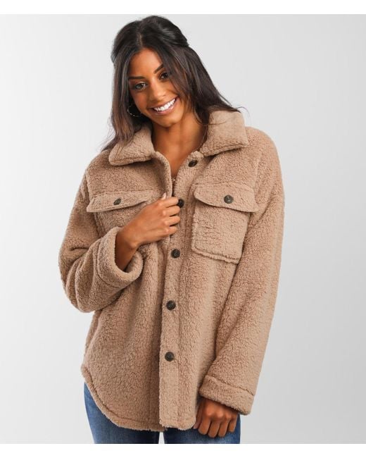 Fleece shacket sale