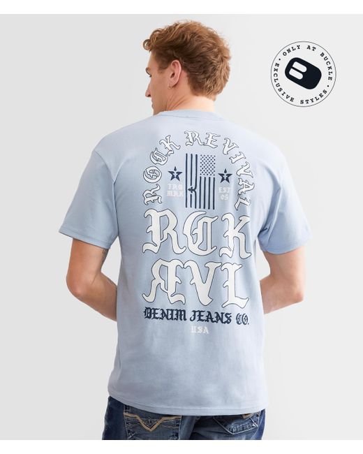 Rock Revival Blue Ferris T-shirt for men