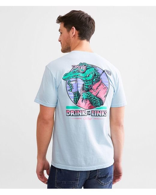 Old Row White Drinks On The Links T-Shirt for men