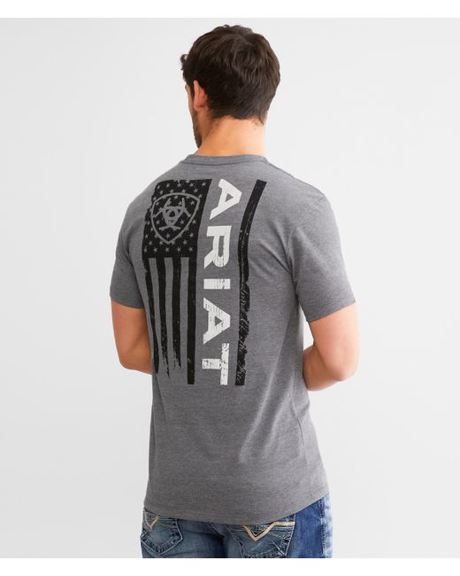Ariat Gray Founding Flag T-shirt for men