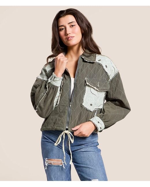 Pol Gray Pieced Quilt Jacket