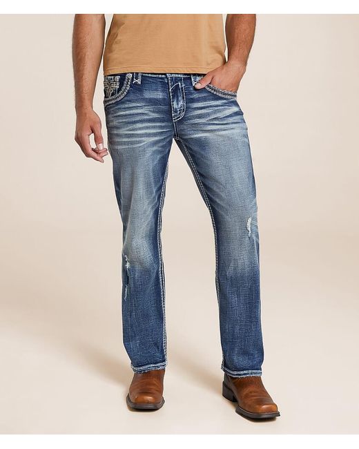 Rock Revival Blue Archer Boot Stretch Jean for men