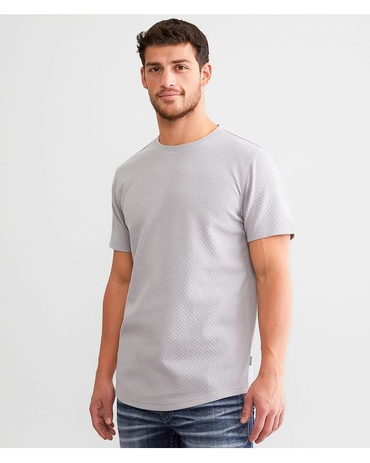 Nova Industries Gray Textured T-Shirt for men
