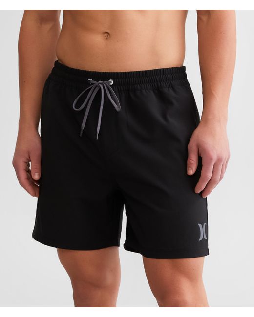 Hurley Black One & Only Volley Stretch Swim Trunks for men